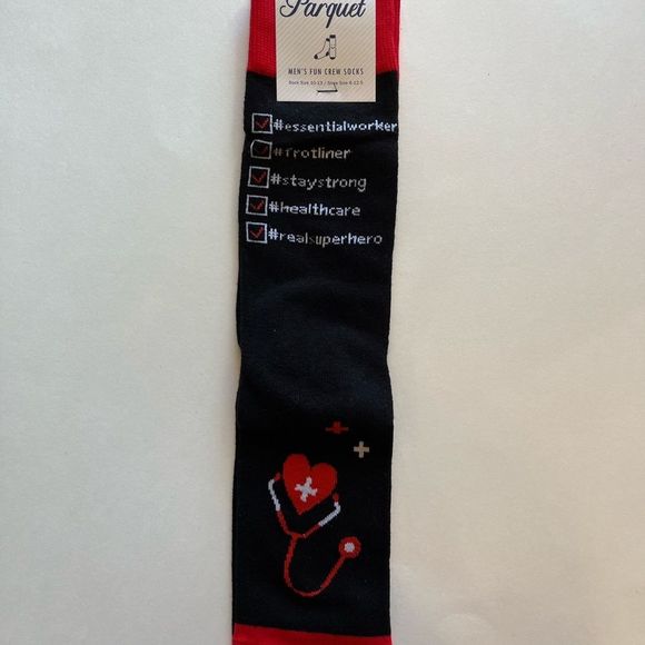 Men's Crew Socks -Health Worker Series- Hashtag#- NWT - Picture 3 of 7